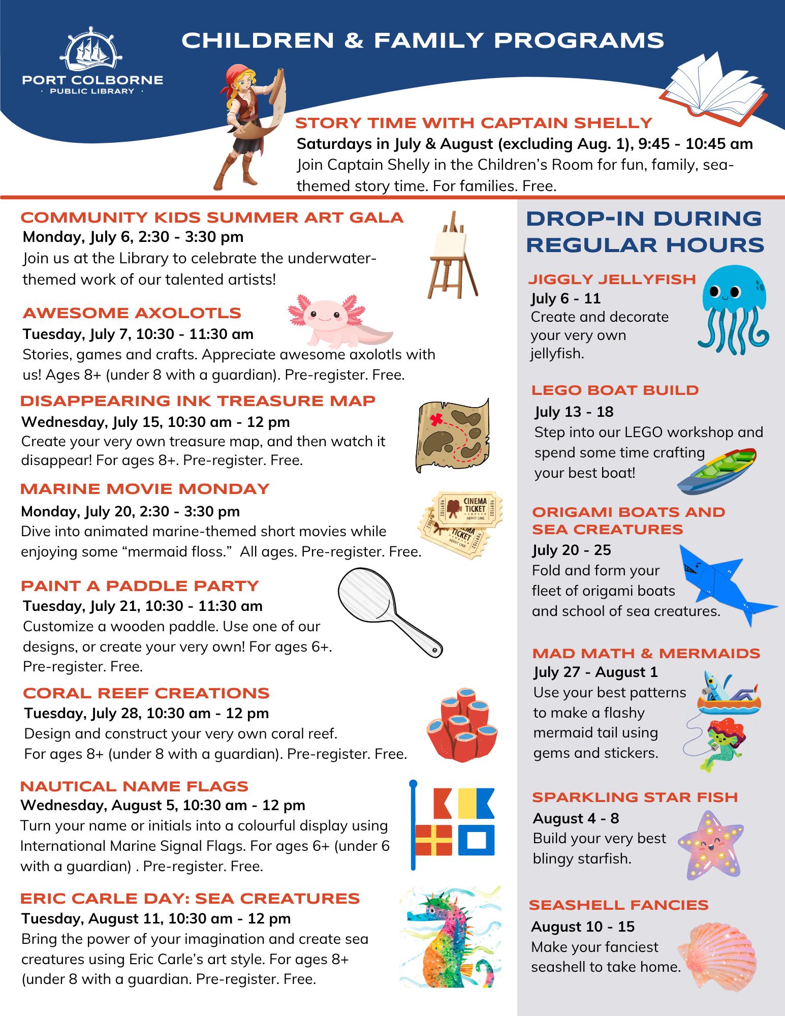 Screenshot of summer flyer